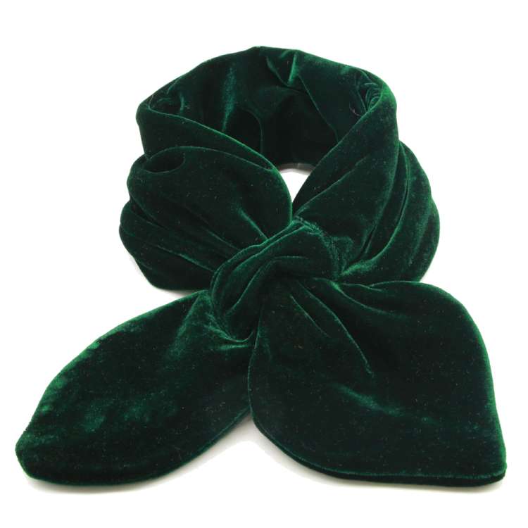 Steckschal samt dunkelgrün